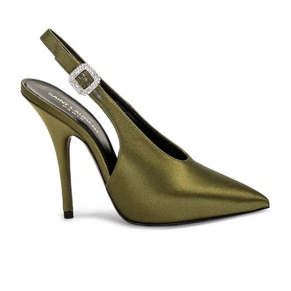 “Outcry Green” Yasmeen Pump | Saint Laurent - Picture 1 of 10